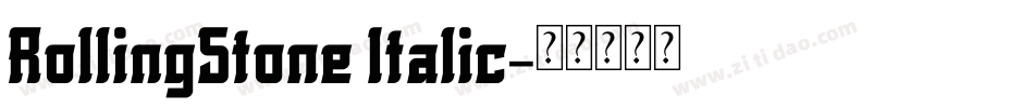RollingStone Italic字体转换